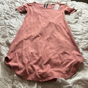 Forever21 suede pink mini dress